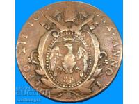 1824 кватрино Романо Лев XII Ватикан Рим - рядка