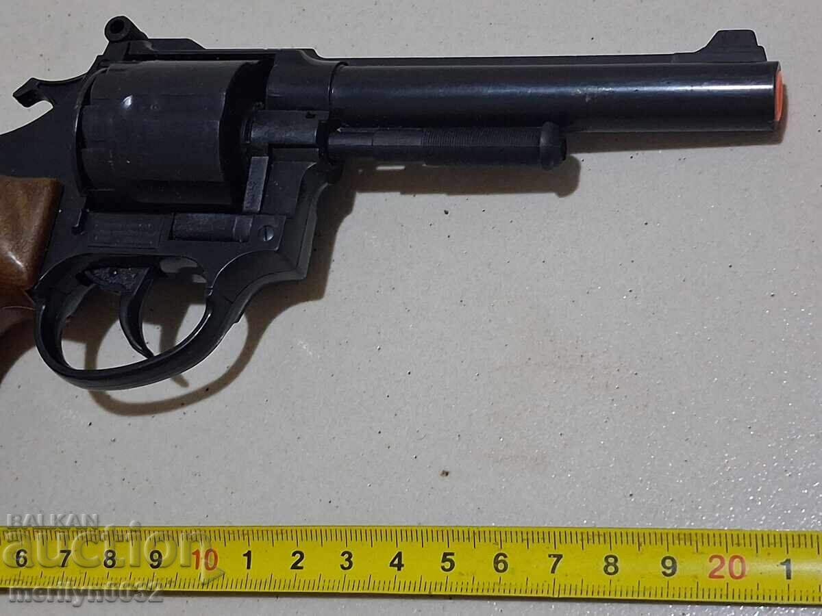 Revolver jucărie pentru copii, pistol cu capse, pistol funcțional - 7