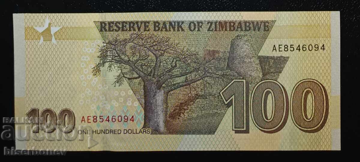 Zimbabwe, 100 dolari 2020, UNC cu preț € 1.50 | 2.93 BGN