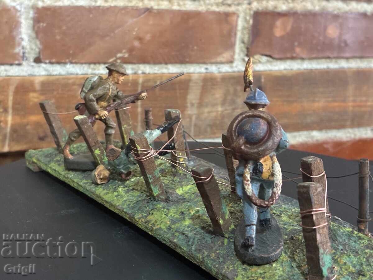 Figurine soldați vechi .diorama.Elastolin, Lineol cu preț € 50.00 | 97.79 BGN Figurine soldați vechi .diorama.Elastolin, Lineol cu preț € 50.00 | 97.79 BGN