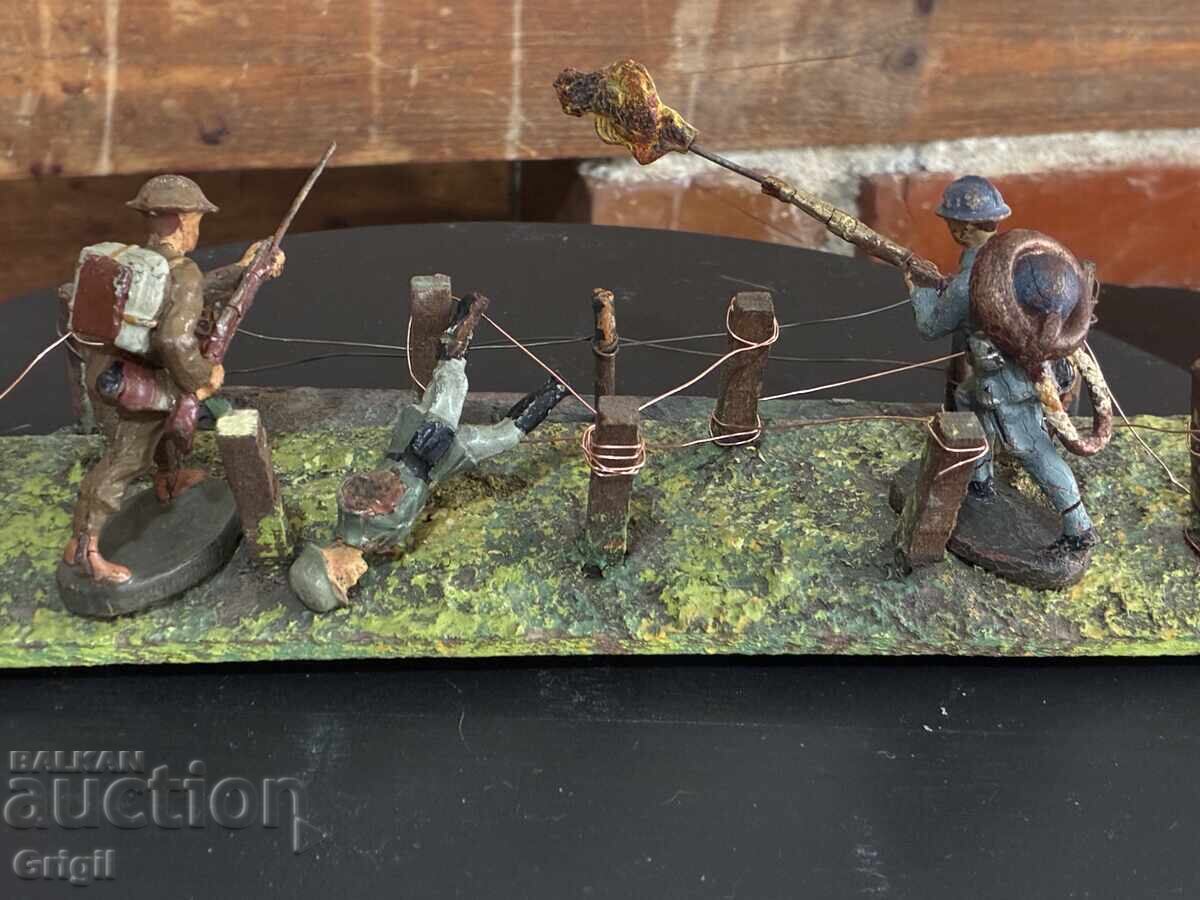 Licitație Figurine soldați vechi .diorama.Elastolin, Lineol Licitație Figurine soldați vechi .diorama.Elastolin, Lineol