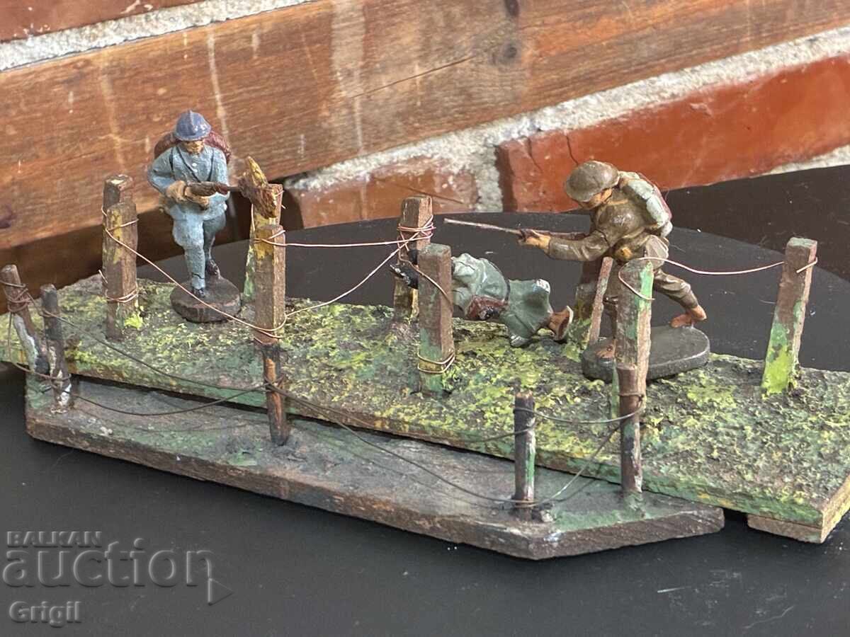 Figurine soldați vechi .diorama.Elastolin, Lineol - 5 Figurine soldați vechi .diorama.Elastolin, Lineol - 5