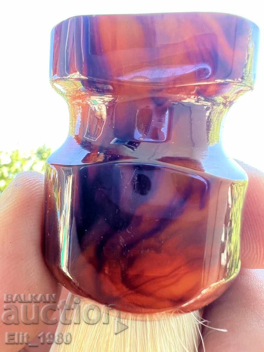 Perie de ras cu mâner din chihlimbar - 5 Perie de ras cu mâner din chihlimbar - 5