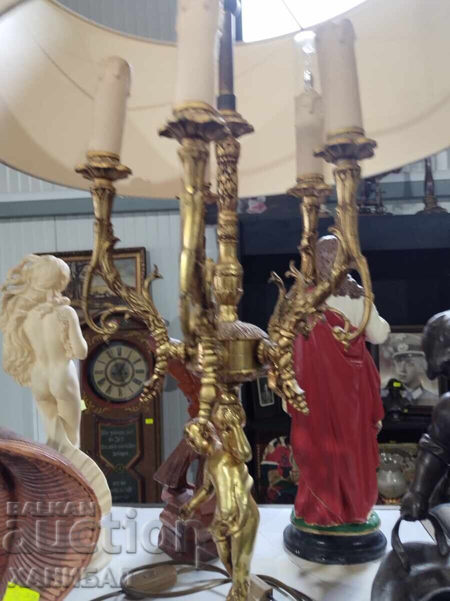 Licitație LAMPĂ BAROCĂ VECHE DIN BRONZ