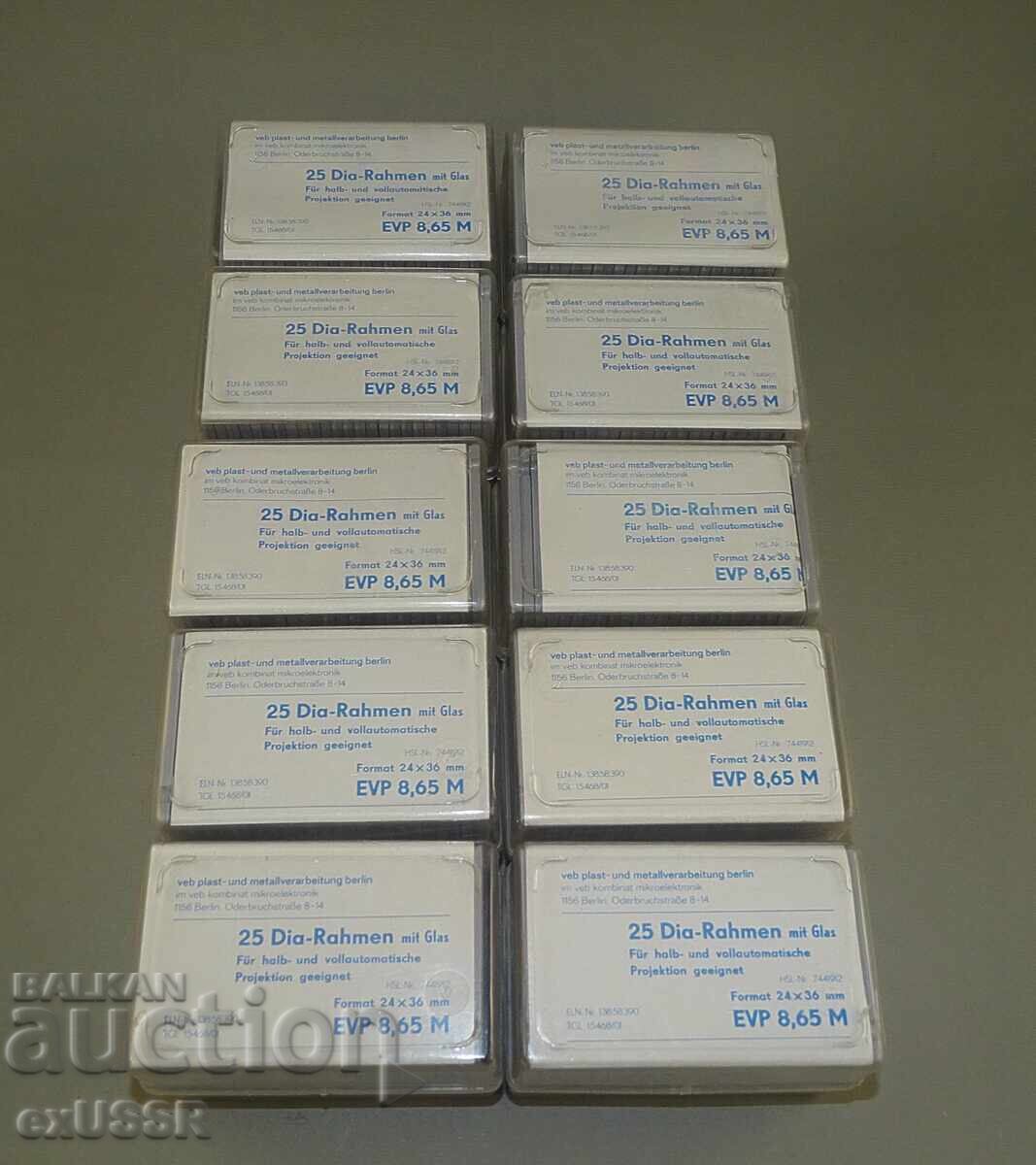 Rame GDR pentru diapozitive, 250 bucăți, 10 cutii