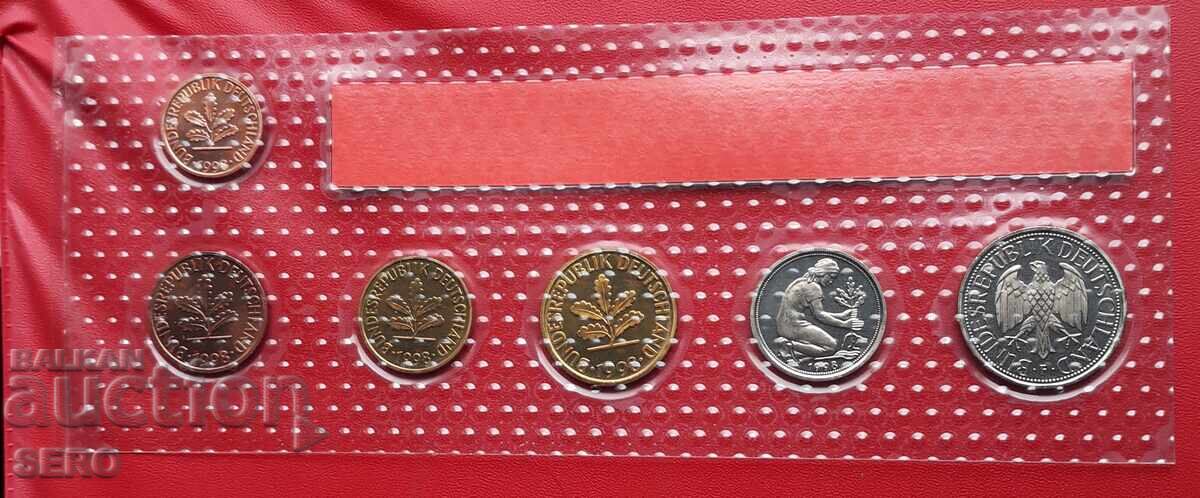 Γερμανία-ΣΕΤ 1998 F-Στουτγκάρδη από 6 νομίσματα με τιμή € 2.51 | 4.91 BGN