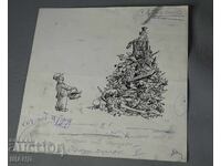 TODOR KUZMOV Old Master CARICATURE - INK