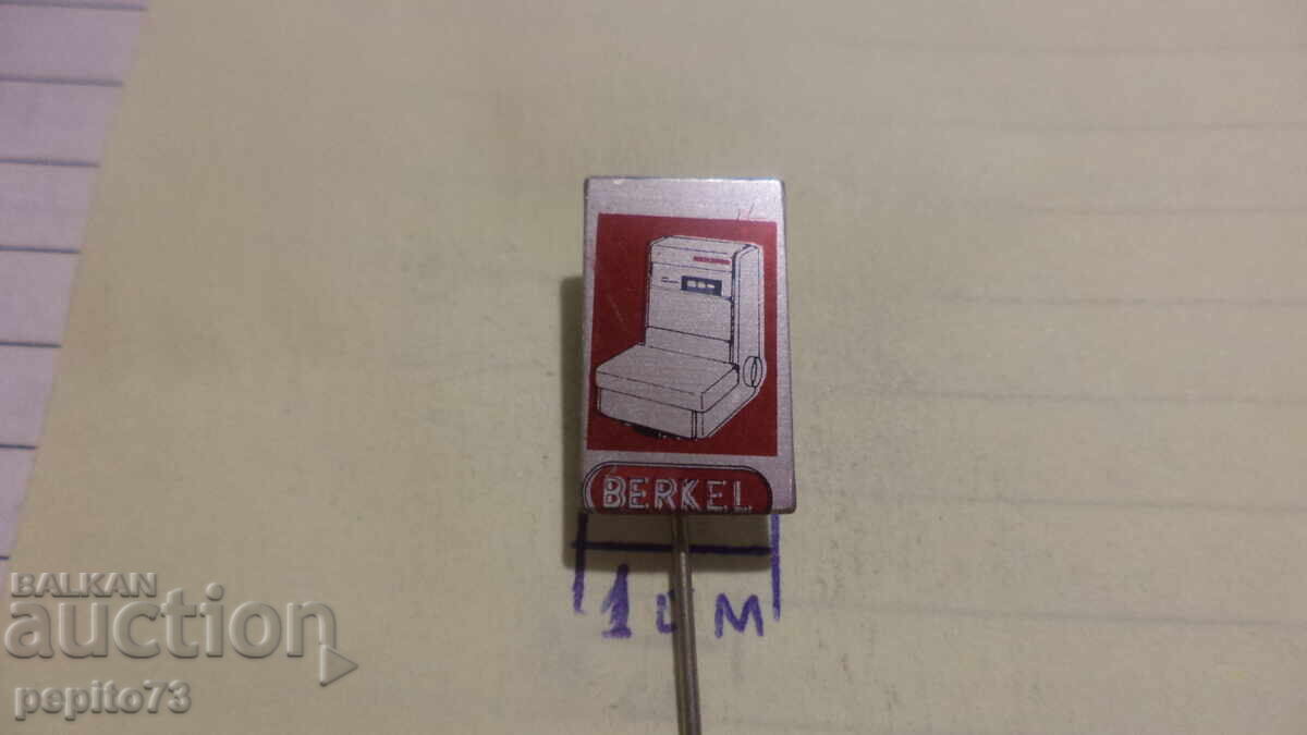 Auction  Advertising badge, Berkel, brand of kitchen equipment