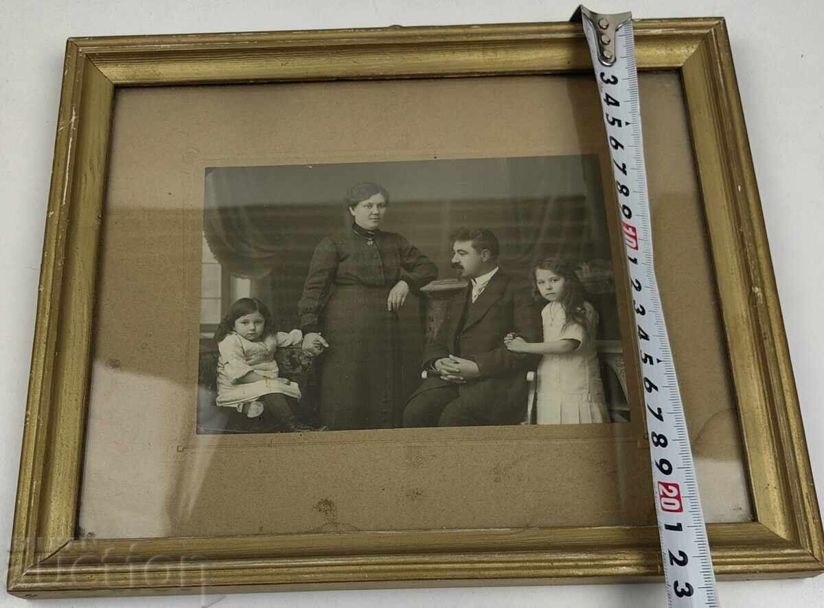 1912 TÂRNOVO POZĂ DE FAMILIE VECHE FOTOGRAFIE CARTON - 6