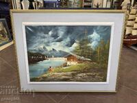 Маслена картина - алпийски пейзаж. №7883