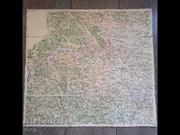 Много стара военна карта Трън Радомир