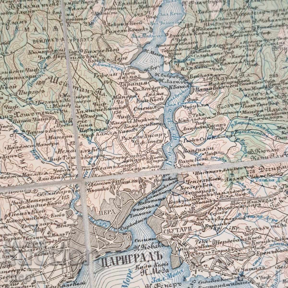 Аукцион 1902 г. военна карта Цариград Чорлу