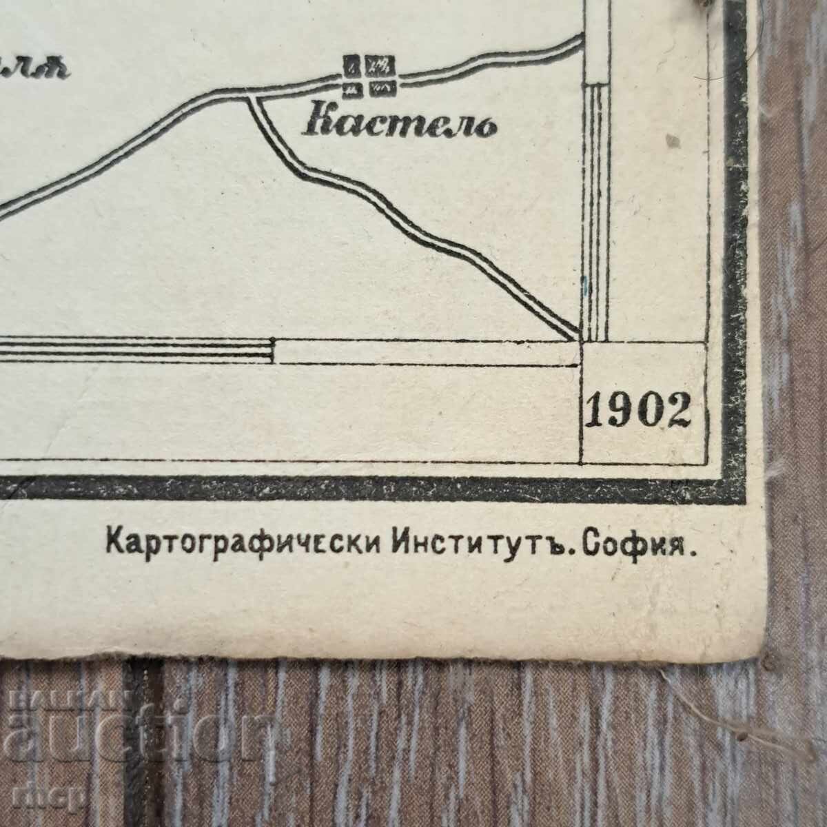 Доставка на 1902 г. военна карта Цариград Чорлу