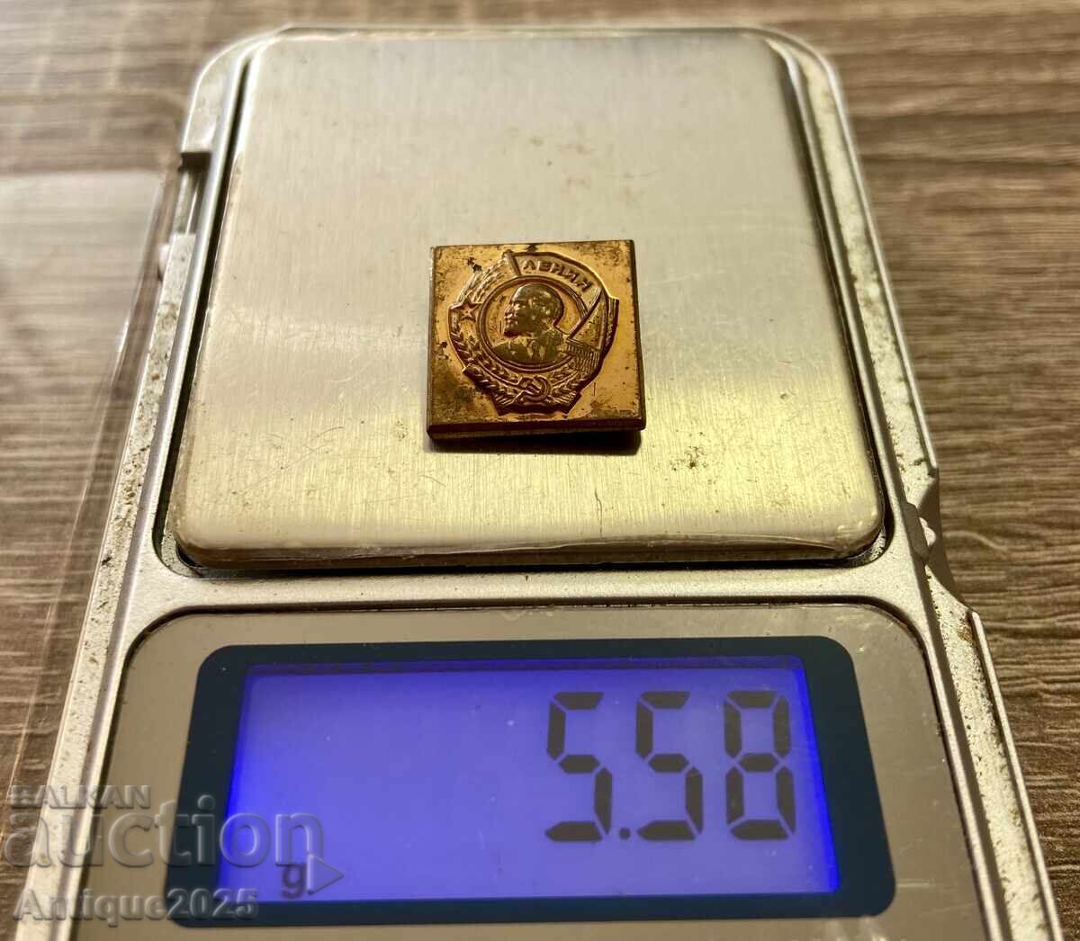 Auction Badge with a portrait of Vladimir Lenin, USSR, brass Auction Badge with a portrait of Vladimir Lenin, USSR, brass