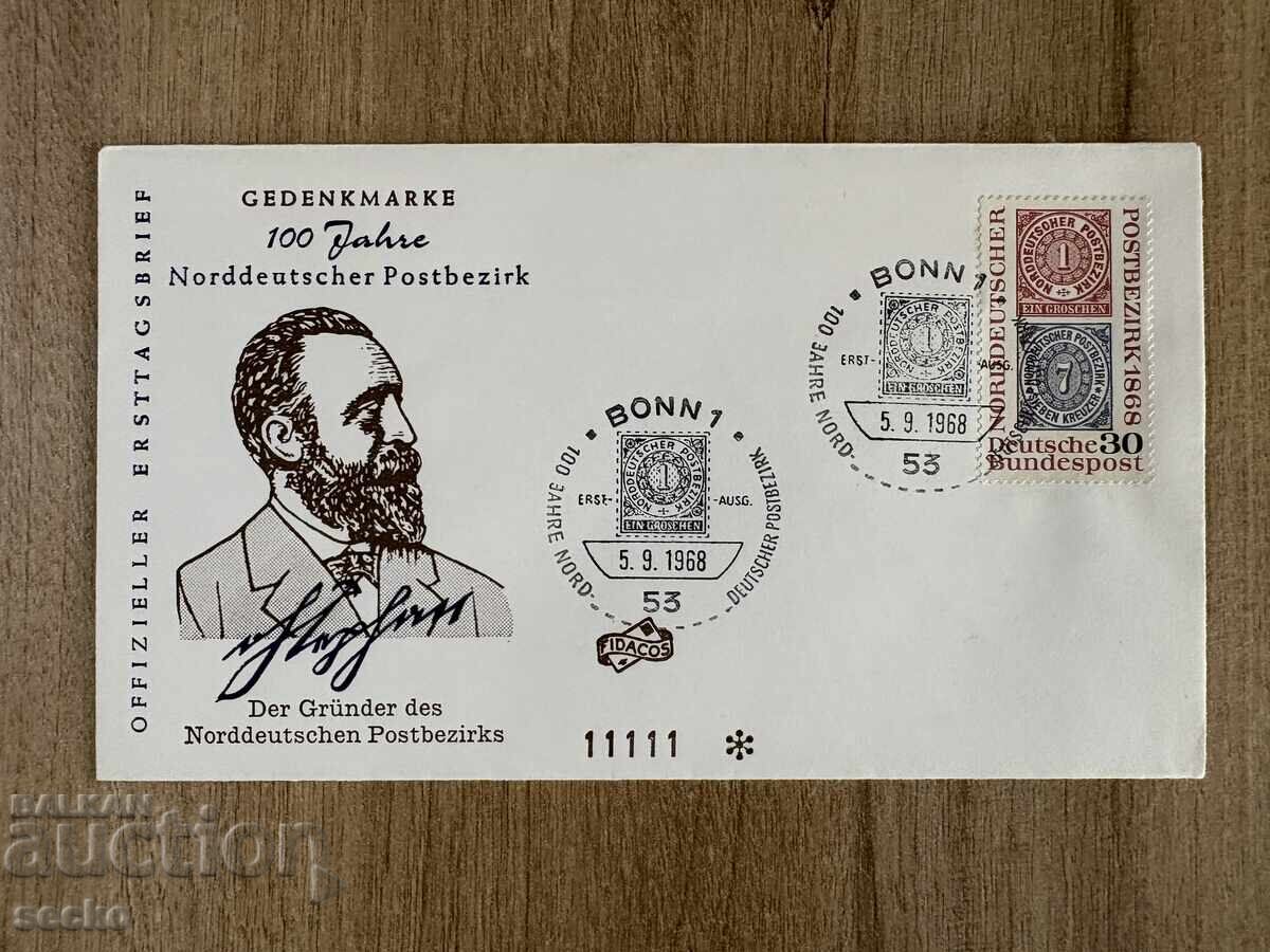 Germania - Plic Prima Zi - 100 g. Nordgerman...(1968)