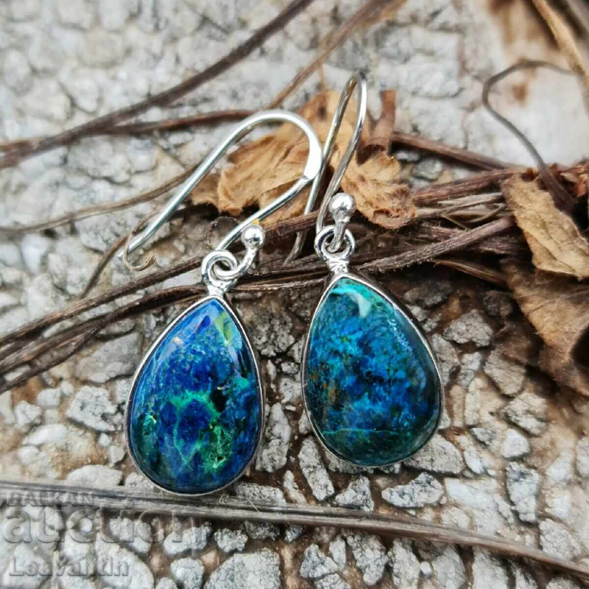 Licitație Cercei din argint cu Shatukit natural