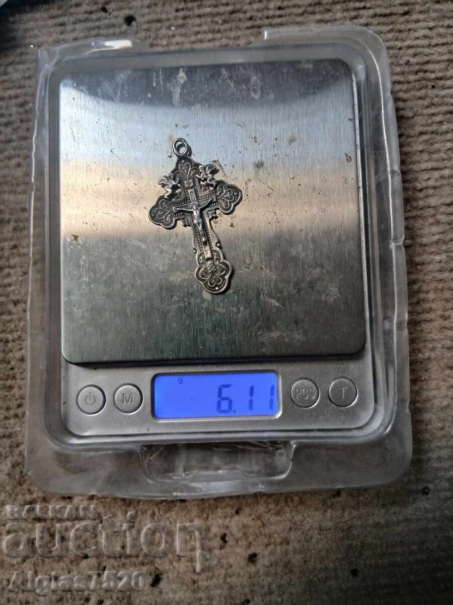 Cruce de argint sârbă/ pr.925, greutate 6,11g - 5