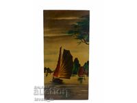Painting / panorama of traditional Chinese sailing ships