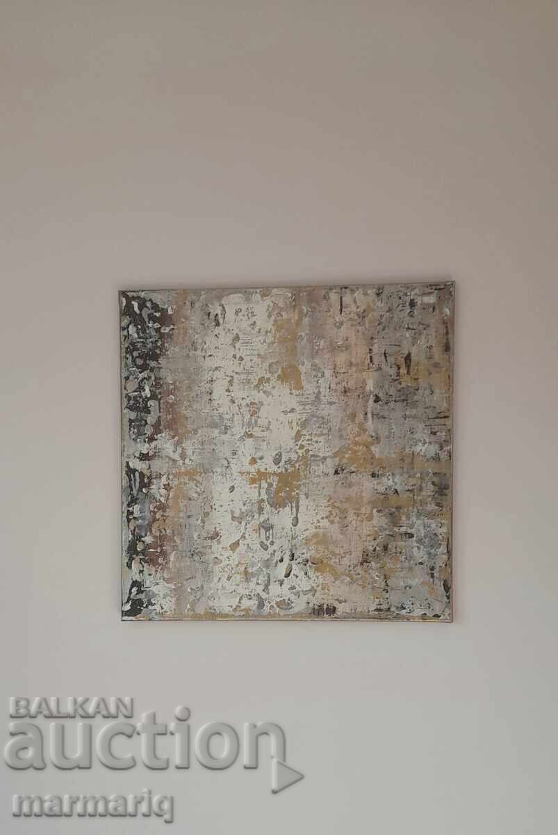 Αφηρημένος πίνακας, ακρυλικό 50x50 εκ. - μοντέρνα πολυτελής διακόσμηση