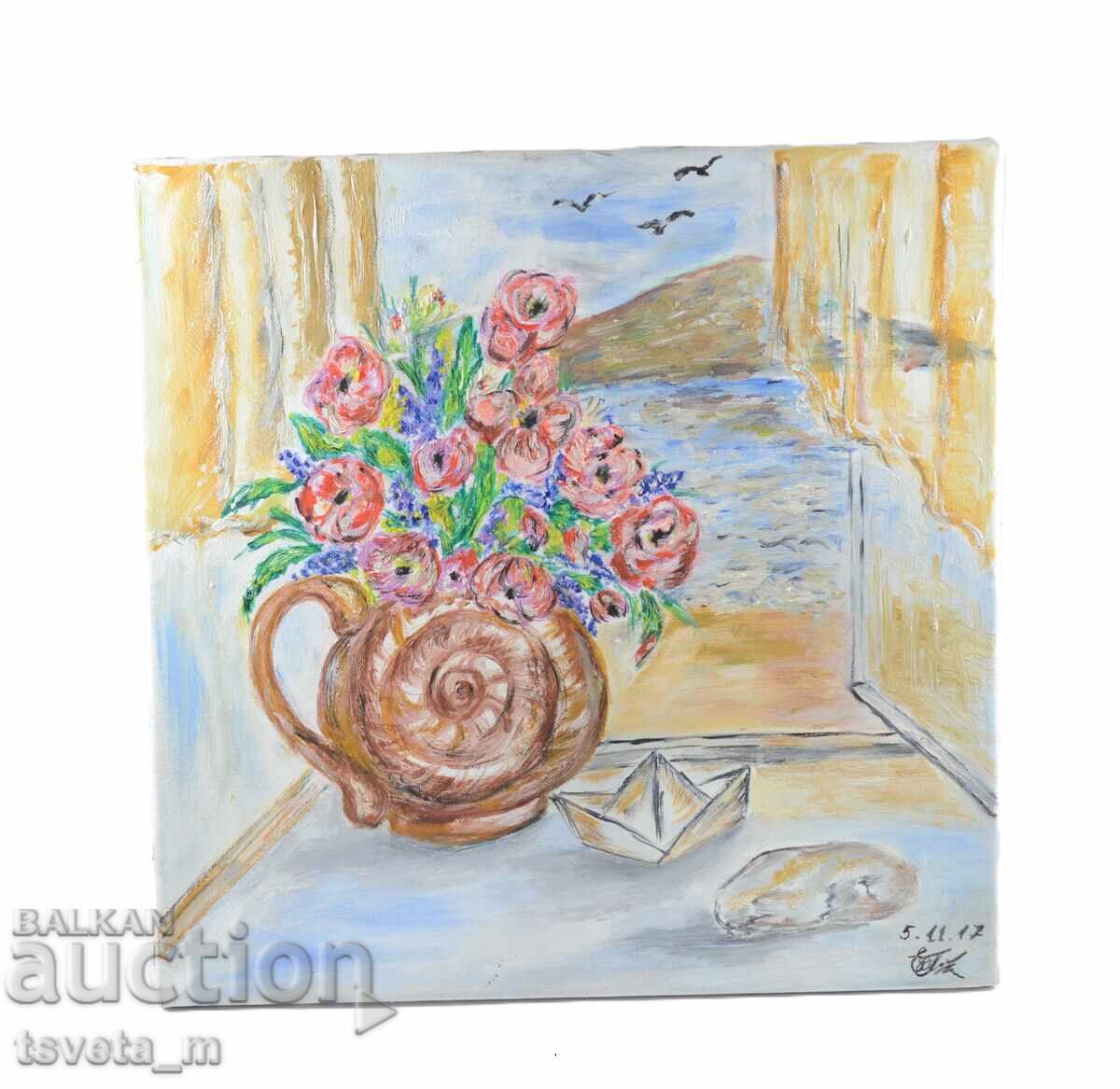 Картина натюрморт - маслени бои, платно