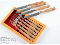 Комплект ножове и вилици за плодове и десерт - Габрово соц