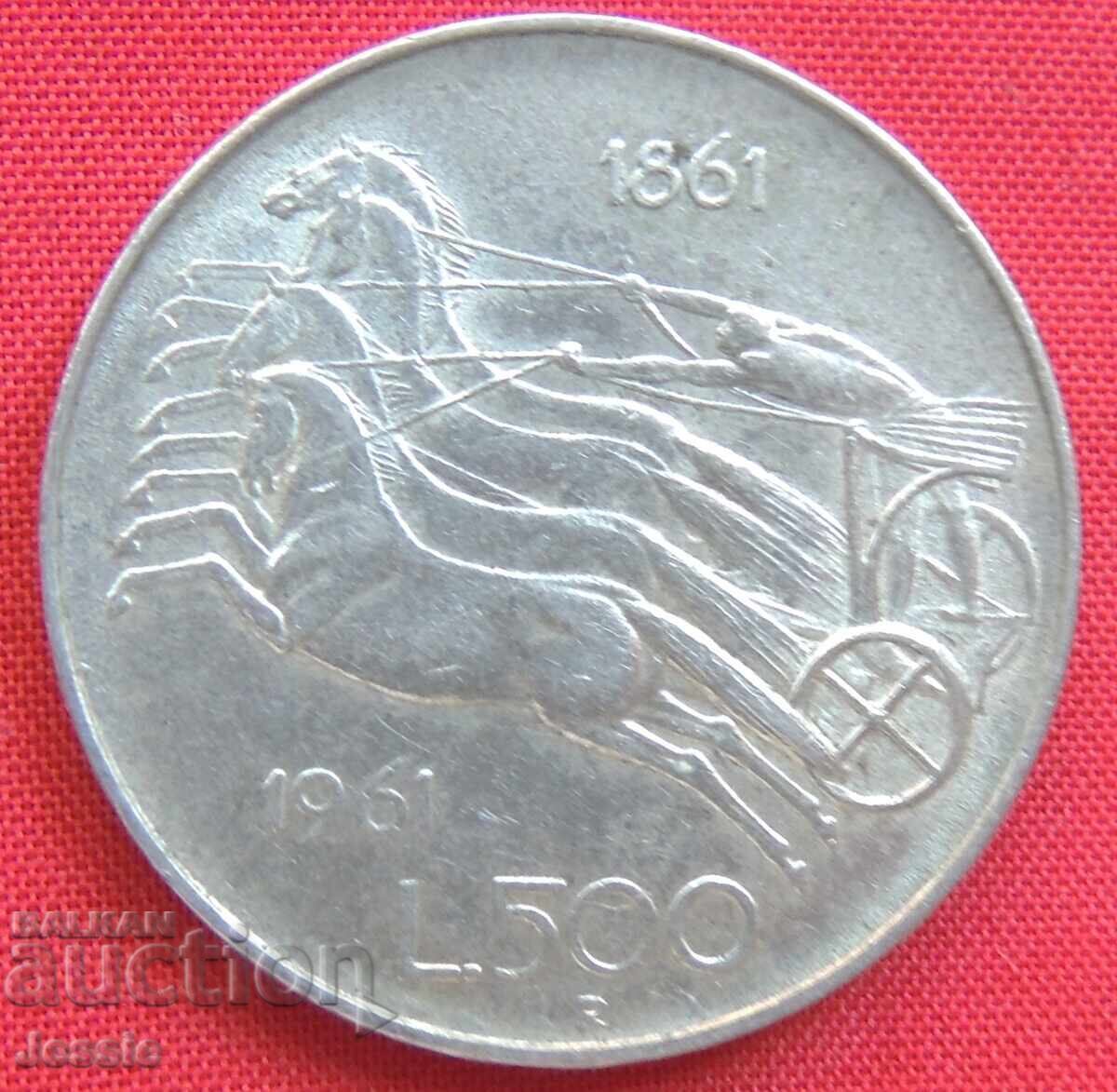 500 Lira 1961 R Italy - Quadriga trista with price € 33.95 | 66.40 BGN