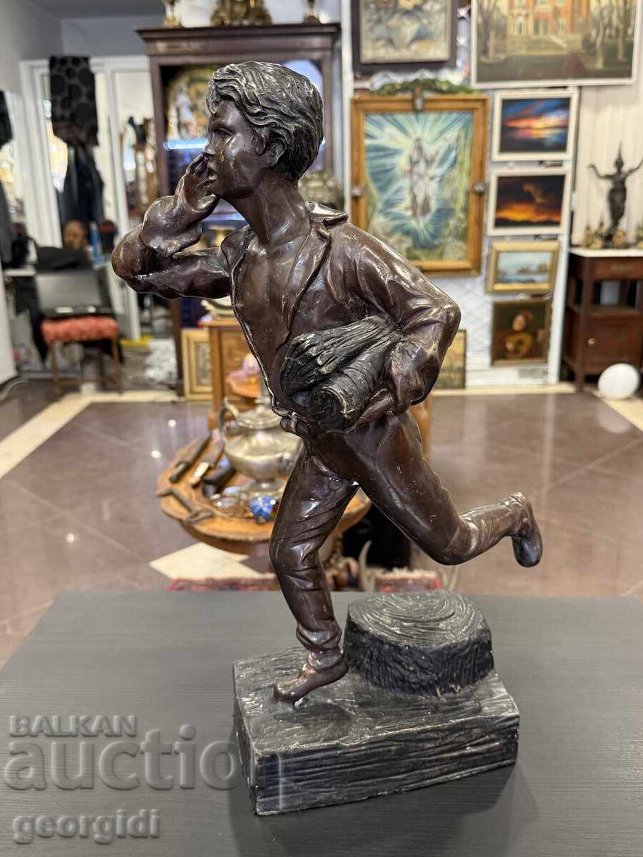 Аукцион Бронзова скулптура "Вестникар" - Alonzo №7888