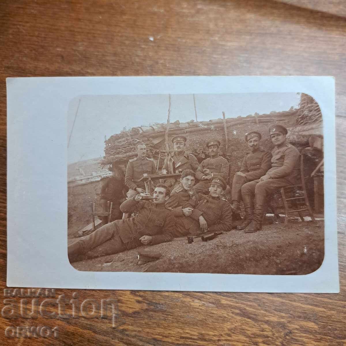 Ofițeri de pe front 1918 beau Prima Război Mondial Țaratul Bulgariei