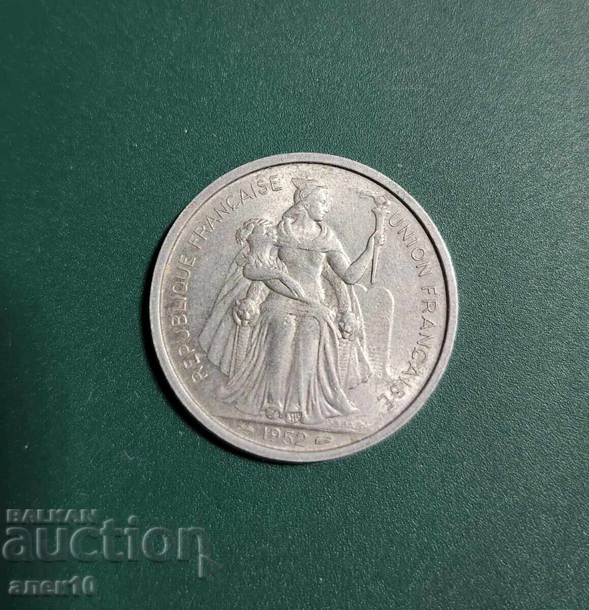 New Caledonia 5 Franc 1952 with price € 1.60 | 3.13 BGN New Caledonia 5 Franc 1952 with price € 1.60 | 3.13 BGN