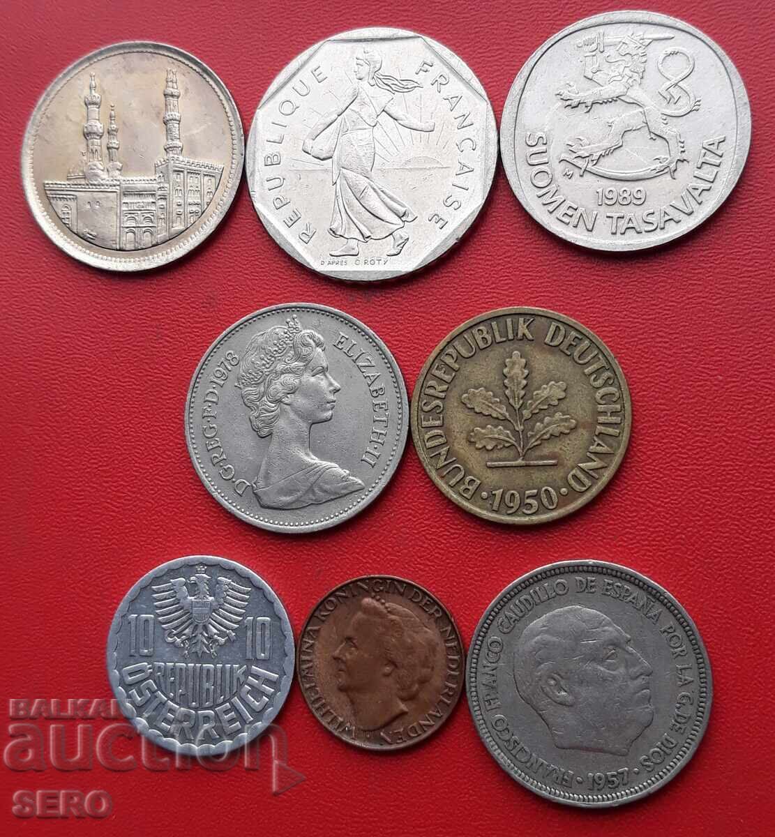 Смесен лот от 8 монети с цена € 0.51 | 1.00 лв.