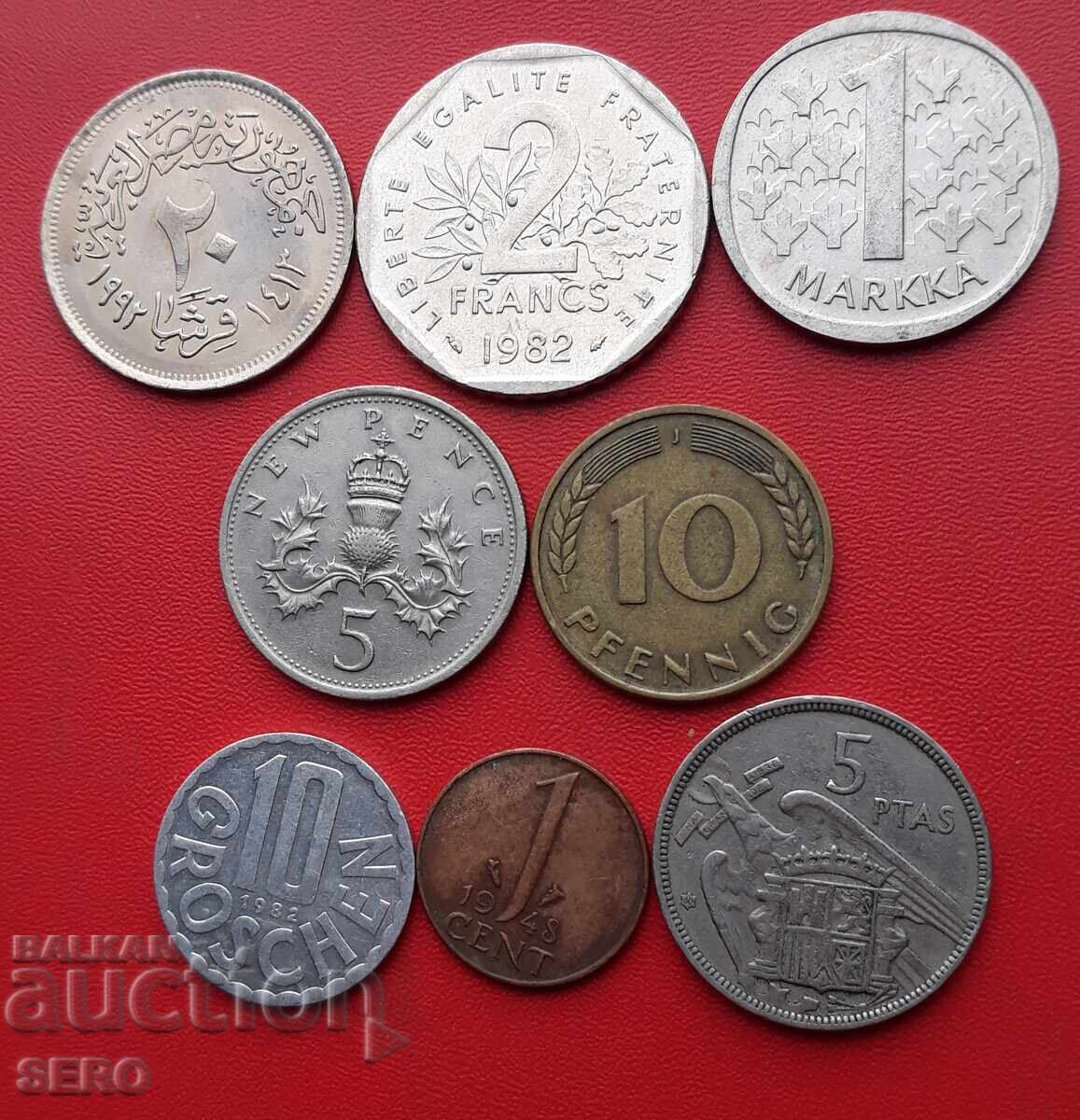 Смесен лот от 8 монети