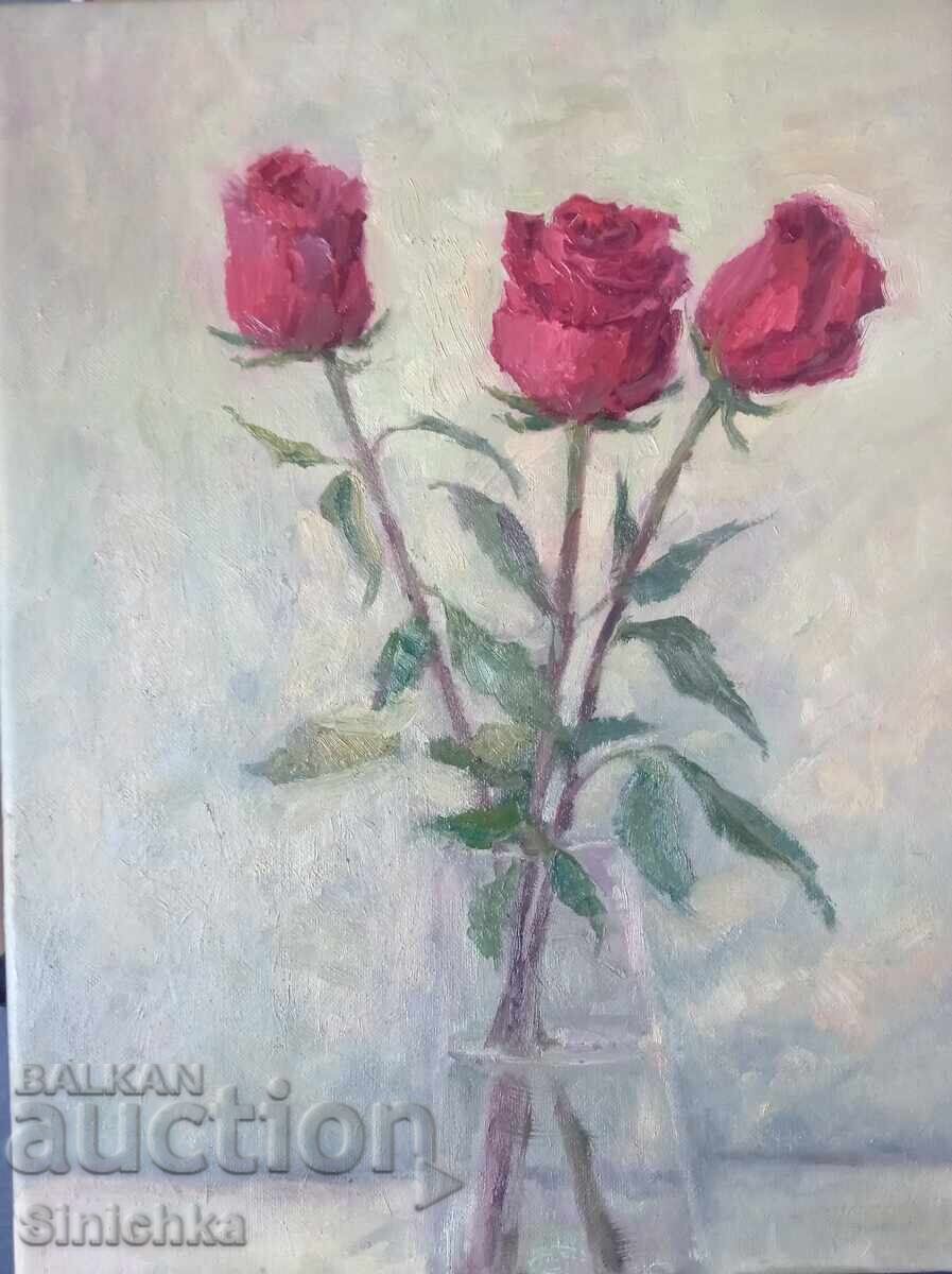 Αυθεντικός πίνακας. Τριαντάφυλλα