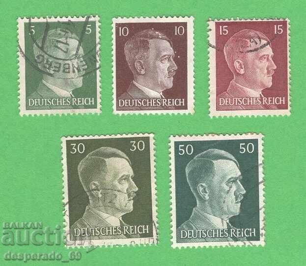 (¯`'•.¸ 5 τεμάχια γραμματοσήμων με την εικόνα του Χίτλερ ¸.•'´¯)