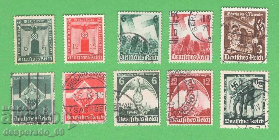 (¯`'•.¸ 10 bucăți de timbre cu Svastică ¸.•'´¯) (¯`'•.¸ 10 bucăți de timbre cu Svastică ¸.•'´¯)