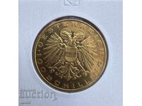 Monedă de aur Austria 100 Șilingi 1937, Madona