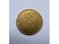 Златна Монета Австрия 4 Флорина /10 Франка 1885г. Франц Йоси