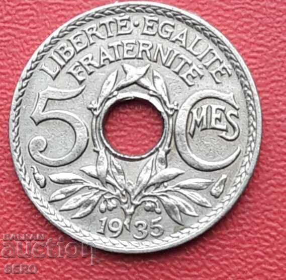 Франция-5 цента 1935