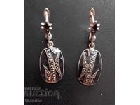 Ασημένια σκουλαρίκια Art Deco