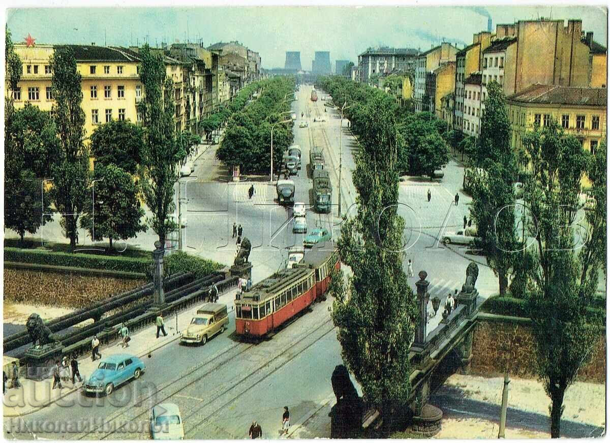 Veche carte poștală Sofia Bulevardul „G. Dimitrov” Maria Luiza J239 Veche carte poștală Sofia Bulevardul „G. Dimitrov” Maria Luiza J239