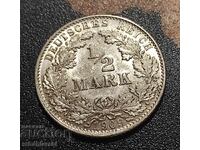 Γερμανικό νόμισμα 1/2 μάρκο "D" [1909]
