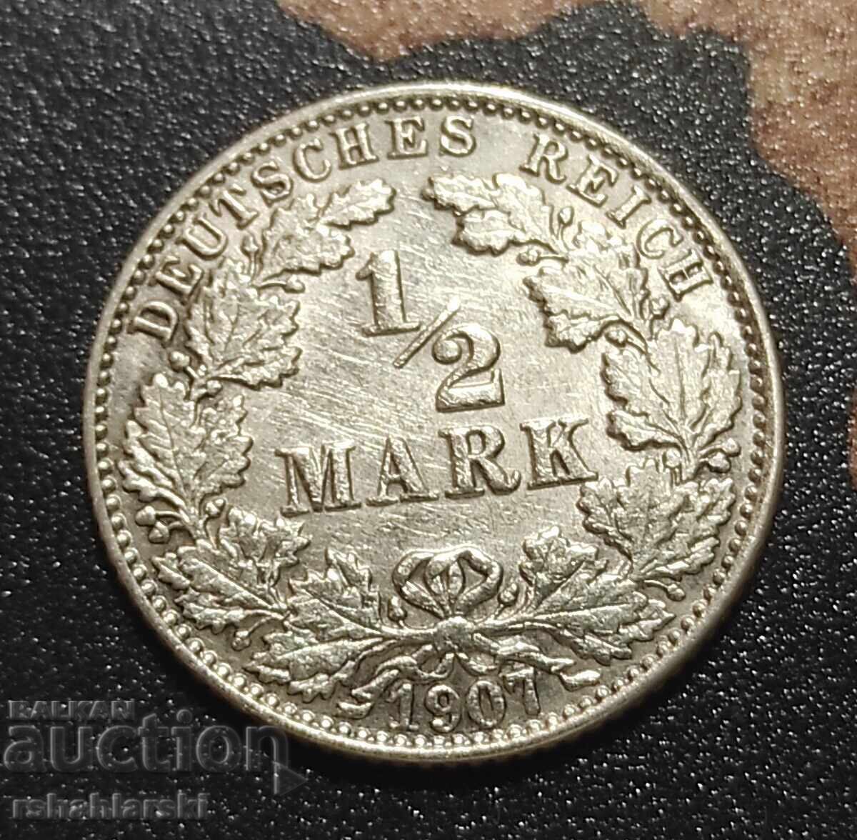 Monedă Germania 1/2 marcă "J" [1907]