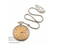 Pocket watch MOLNIYA USSR with image of wolves - working