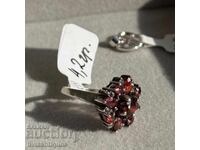 Silver ring with rubies