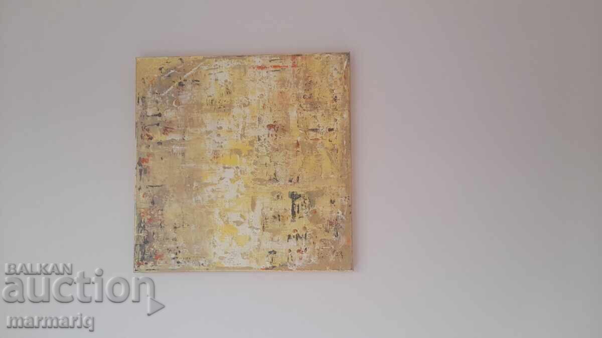Pictură abstractă, acrilic, 50x50 cm cu preț € 60.00 | 117.35 BGN