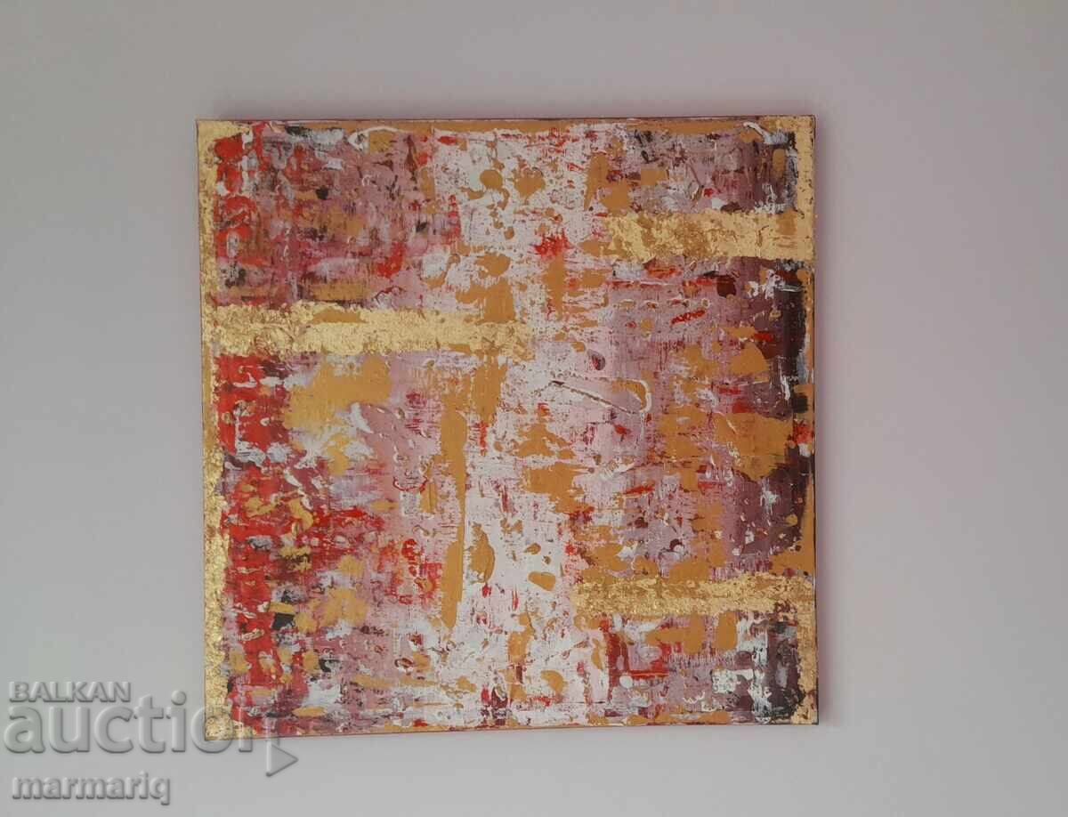 Pictură abstractă, acrilic, 50x50 cm cu preț € 60.00 | 117.35 BGN