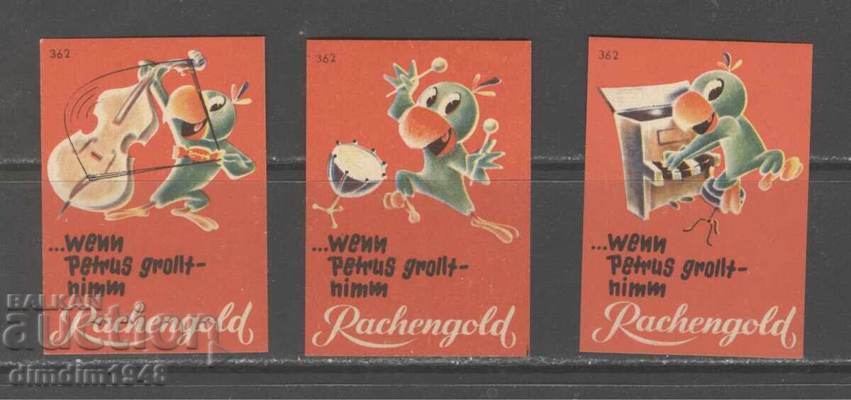 Germania - etichete pentru cutii de chibrituri, serie completă, perfecte