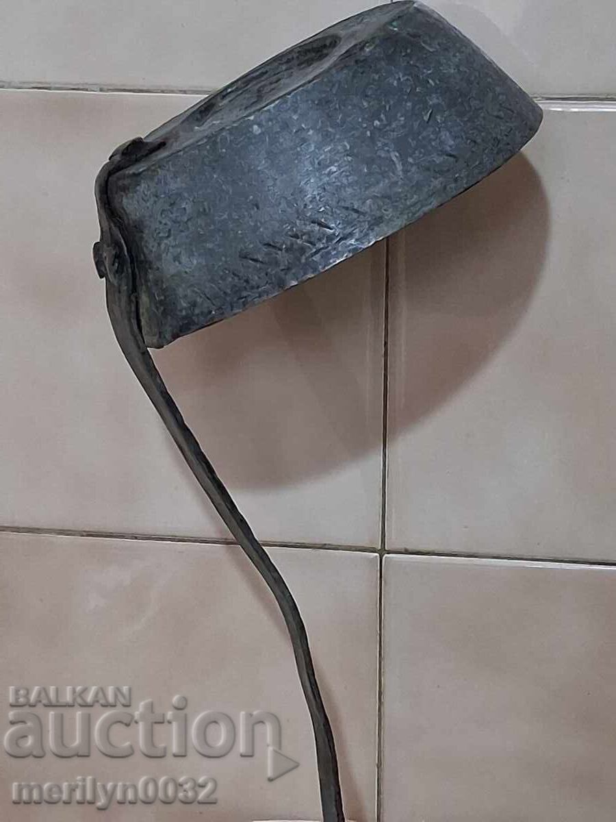 Δημοπρασία Παλιά χάλκινη κουτάλα, χάλκινο χάλκινο δοχείο, λάκκος, καπάκι κισκίλ