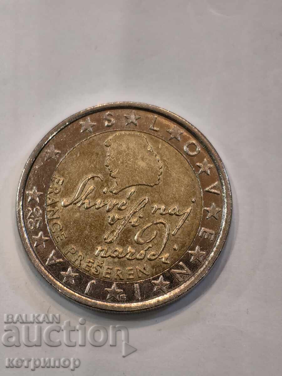 2 Euro Slovacia 2007 g bimetalică