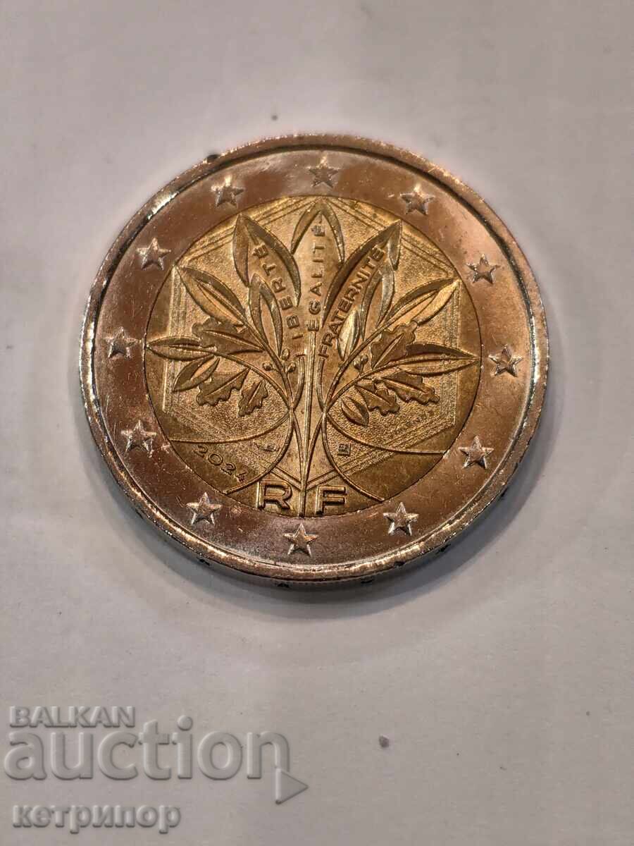 2 Евро Франция 2024 г биметална 2 Евро Франция 2024 г биметална