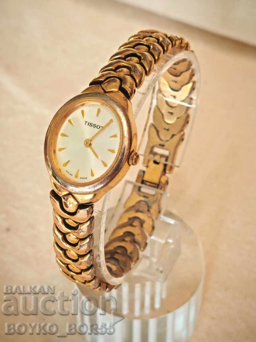 Ceas de mână TISSOT original elvețian placat cu aur pentru femei cu preț € 57.00 | 111.48 BGN
